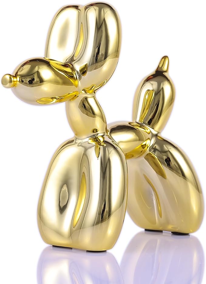 Goldballon-Hundedekor Goldene Dekorationsfiguren