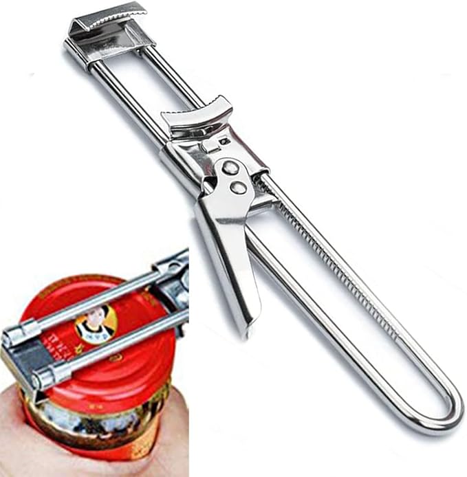 Master Jar & Bottle Opener, verstellbar, multifunktional, Edelstahl.