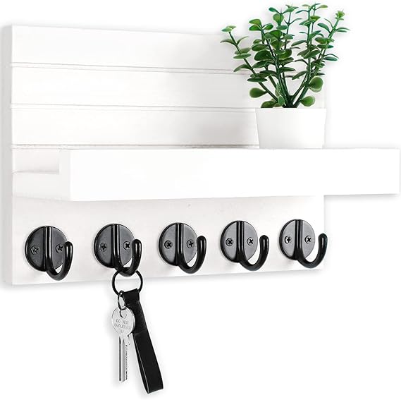Schlüsselbrett für die Wand, dekorativer Schlüssel- und Briefhalter mit Ablagefläche.