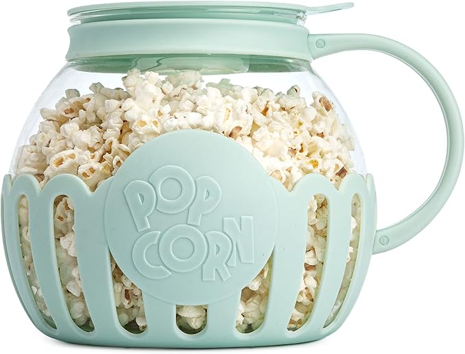 Micro-Pop Mikrowellen-Popcornmaschine mit temperaturbeständigem Glas.