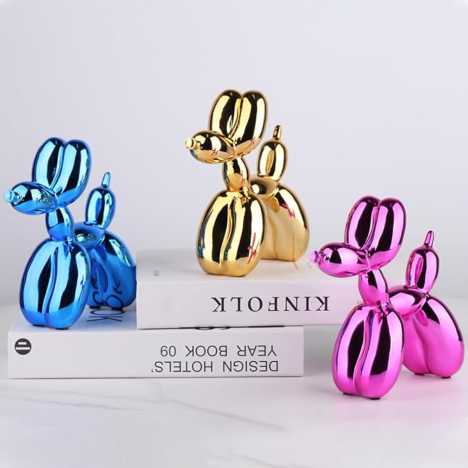 Goldballon-Hundedekor Goldene Dekorationsfiguren