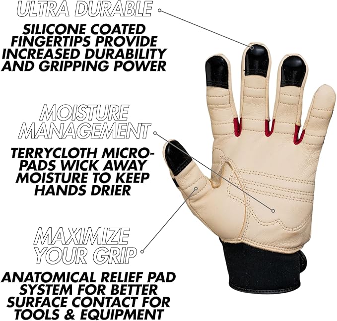 Bionic ReliefGrip Premium-Gartenhandschuhe aus Leder