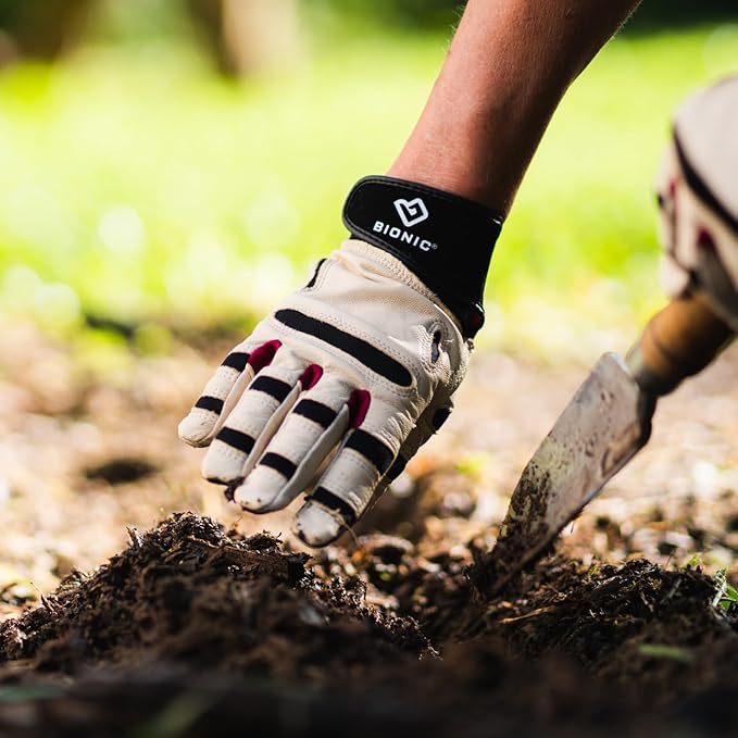 Bionic ReliefGrip Premium-Gartenhandschuhe aus Leder