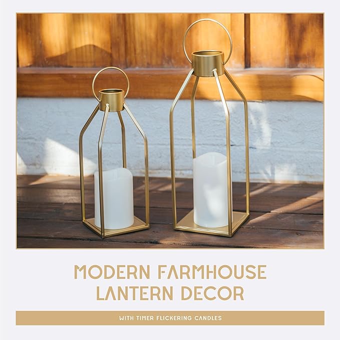 Modernes Bauernhaus-Laternendekor.