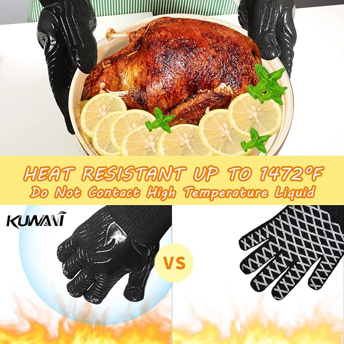 Grillhandschuhe Hitzebeständige, feuerfeste Handschuhe.