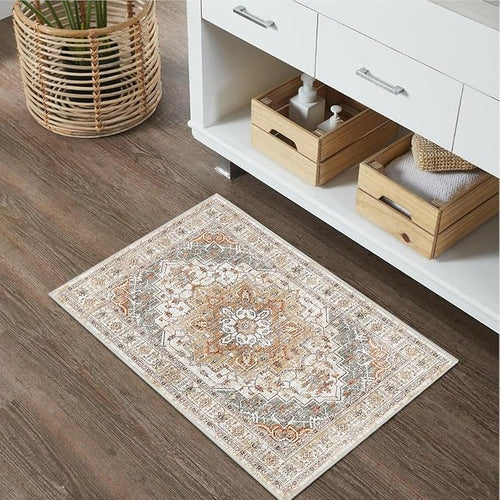 Badezimmerteppiche Vintage Boho Badematten für Badezimmer.